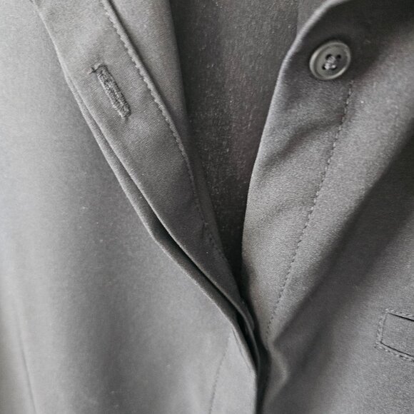 Modern Ambition Black Tuxedo-Style Button-Down Blouse - Picture 3 of 7